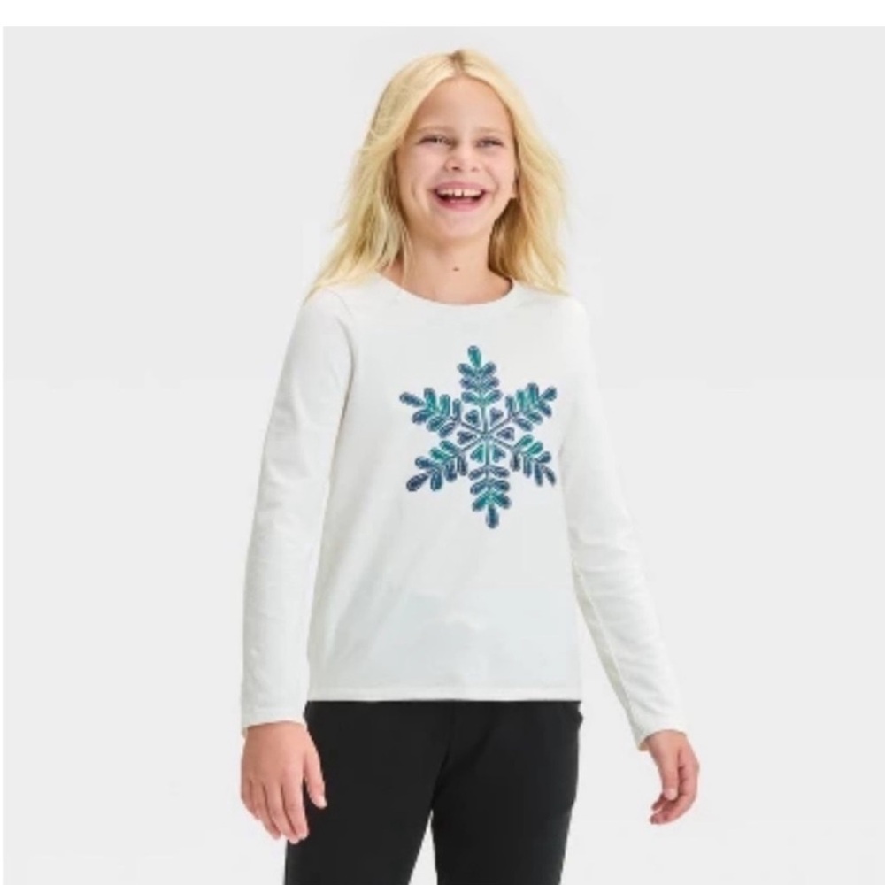 Cat and Jack Kids Snowflake Shirt
